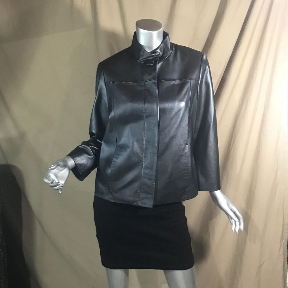 Pendleton Women's Medium Black Leather Jacket Cla… - image 5